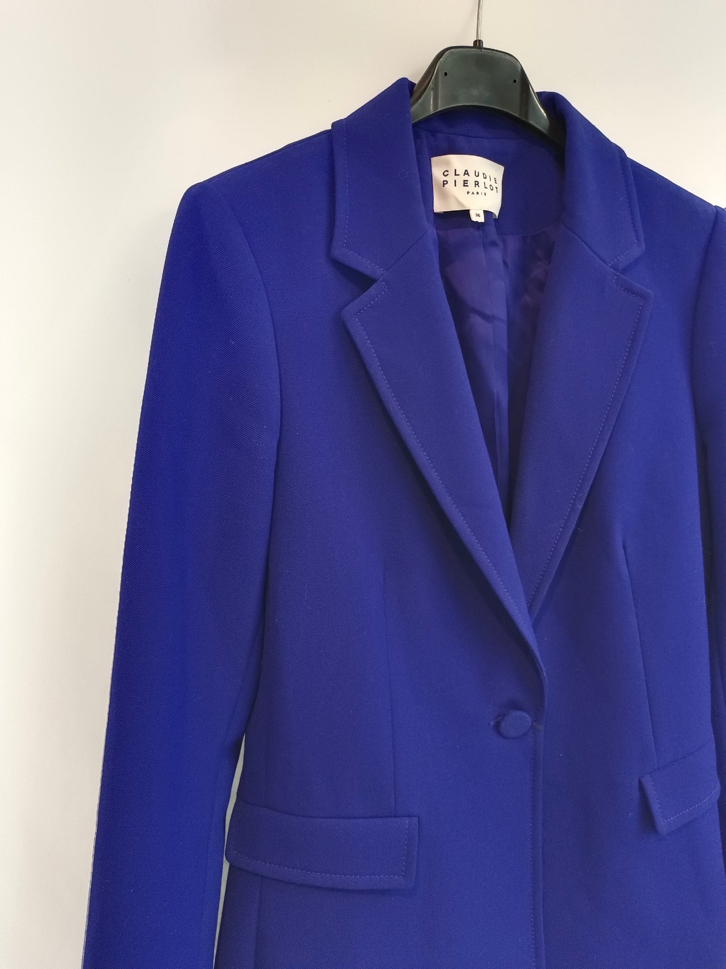 CLAUDIE PIERLOT. Blazer azul klein T.36