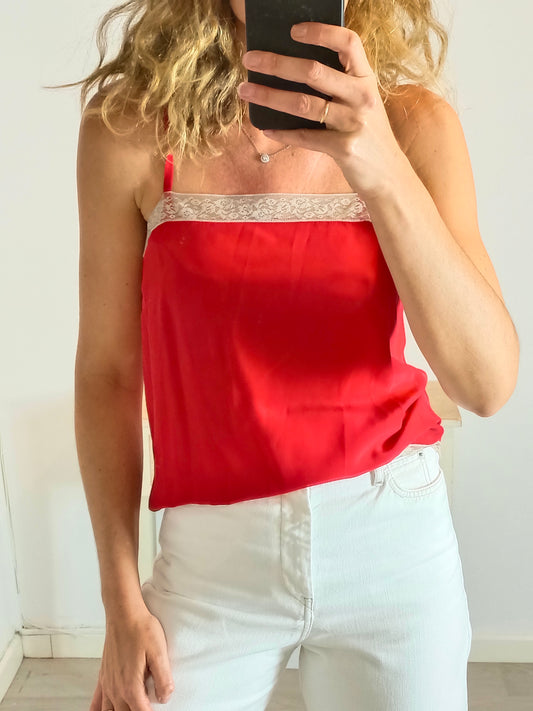 ZADIG&VOLTAIRE. top seda lencero rojo T.xs