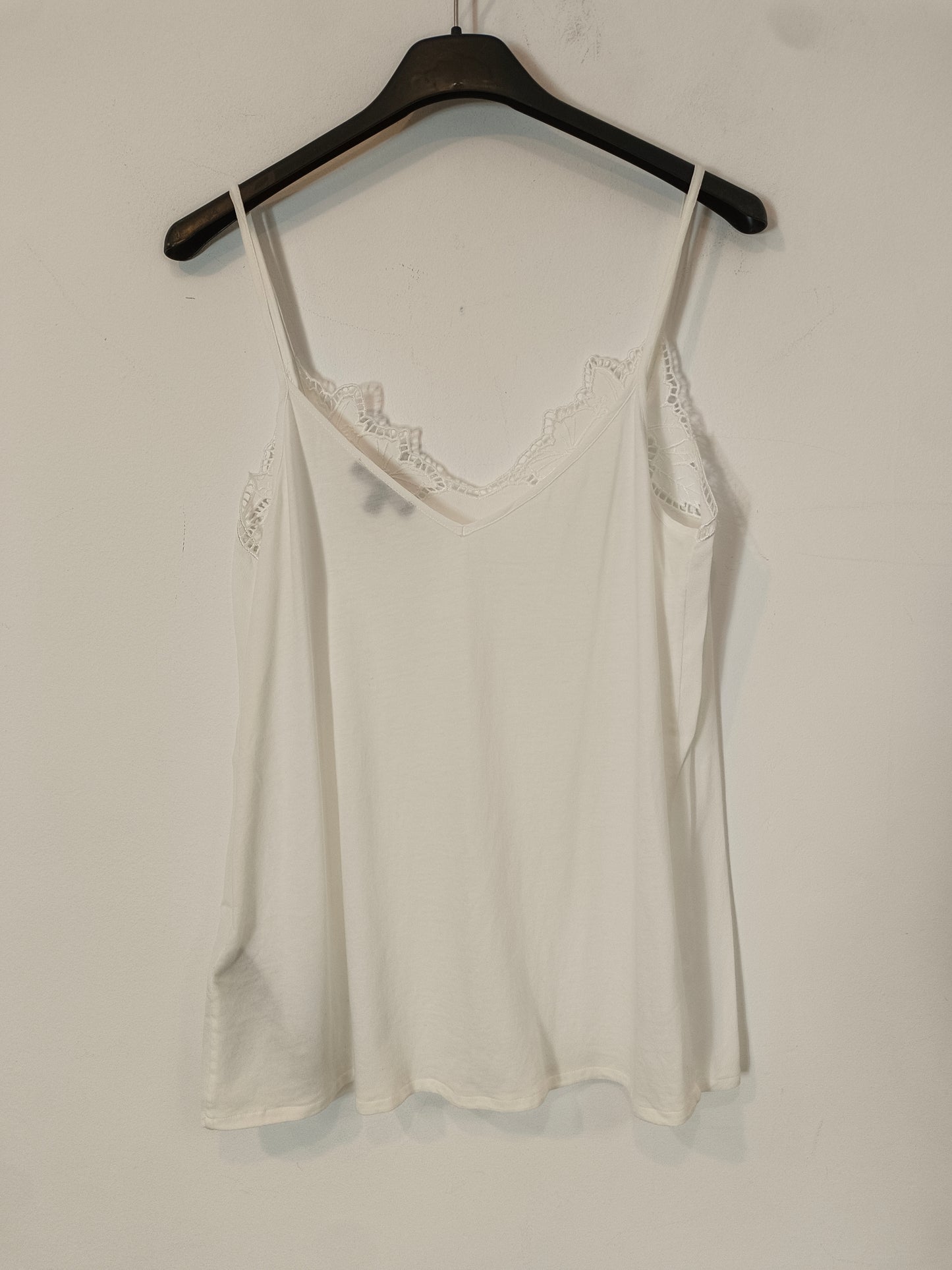 MASSIMO DUTTI. Top lencero blanco  T.xs