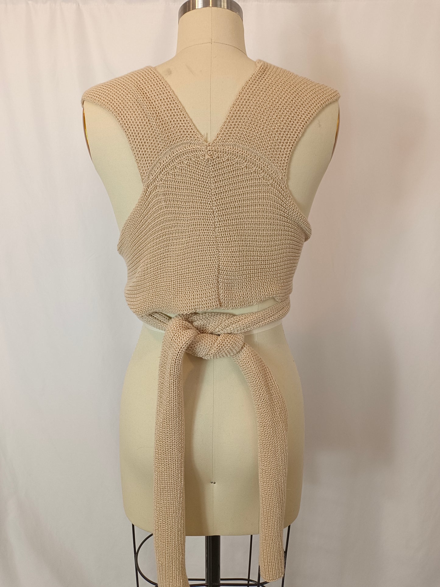 OTRAS. Croptop beige punto  T.s