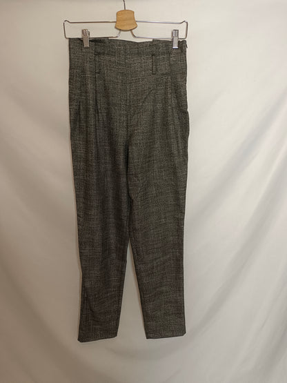 NAFNAF. Pantalón cuadros gris T.34