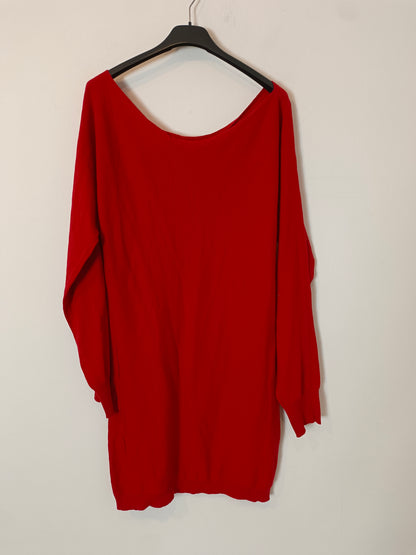 GIMAGUAS. Vestido corto rojo tachuelas T.m