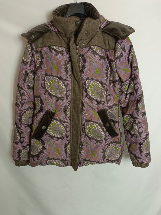 ETRO. Plumas estampado morado T.40 (s)