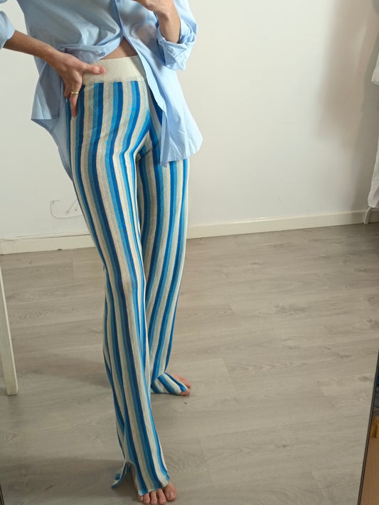 ZARA. Pantalón hilo rayas T.s