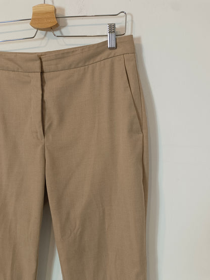 ZARA. pantalón fluido beige T.40