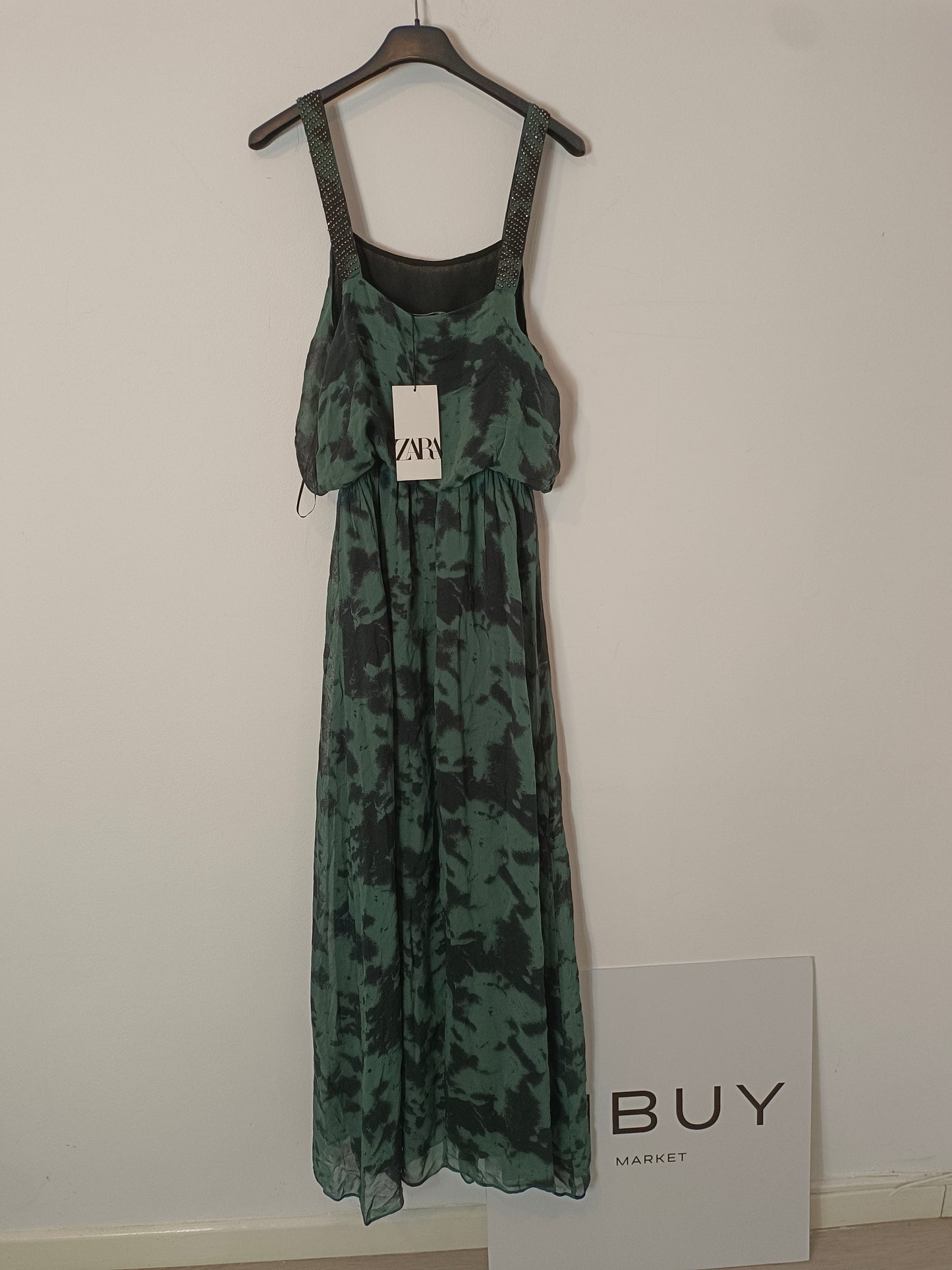 ZARA. vestido largo tie dye T.xs