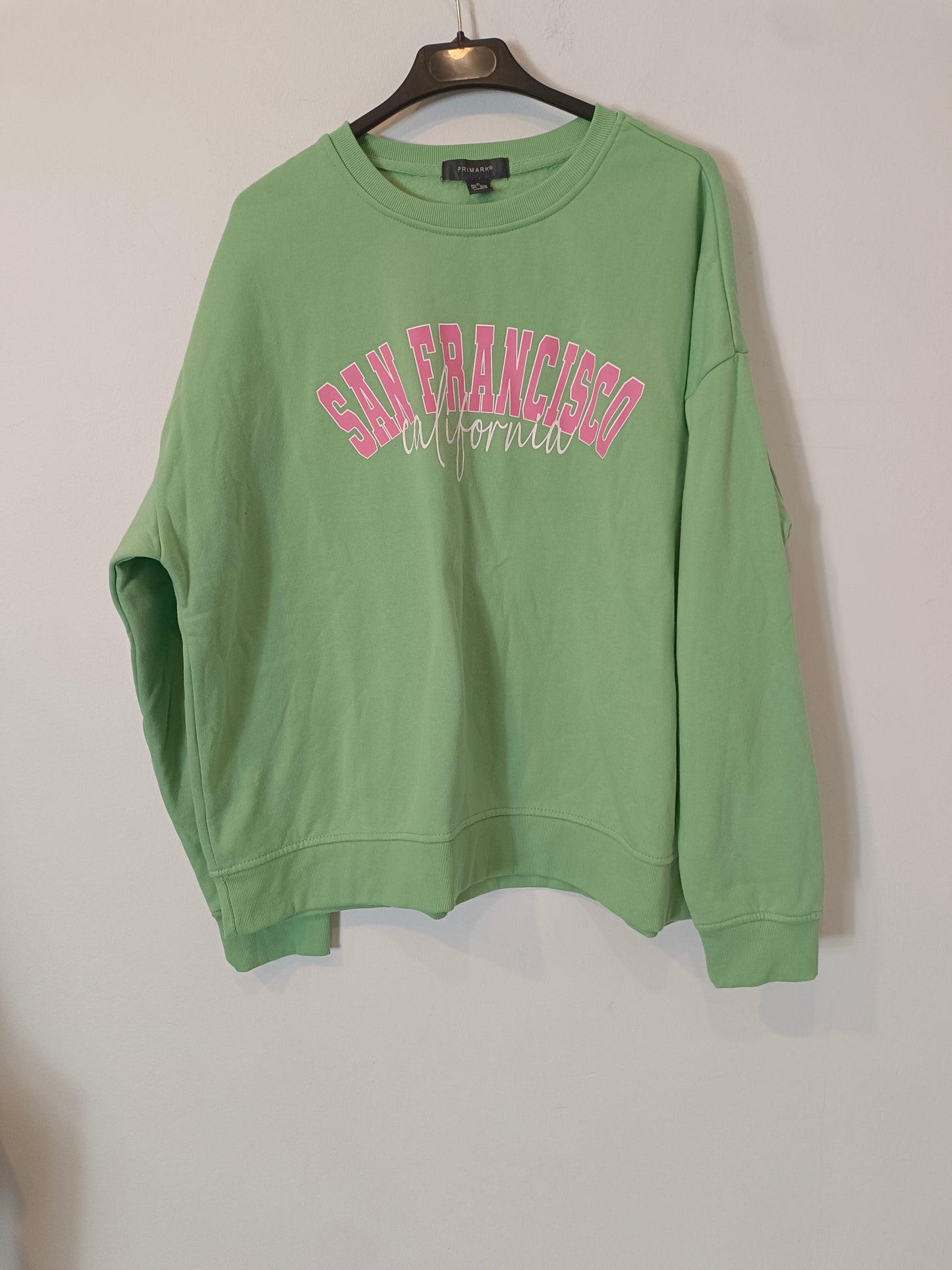 PRIMARK. Sudadera verde "San Francisco" T.xl