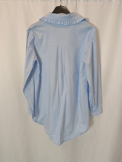 OTRAS. Camisa azul oversized Tu(S)