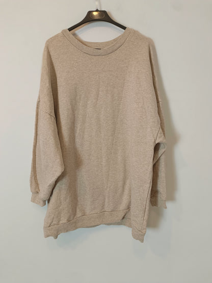 PRETTYLITTLETHING. Sudadera beige oversized T.36