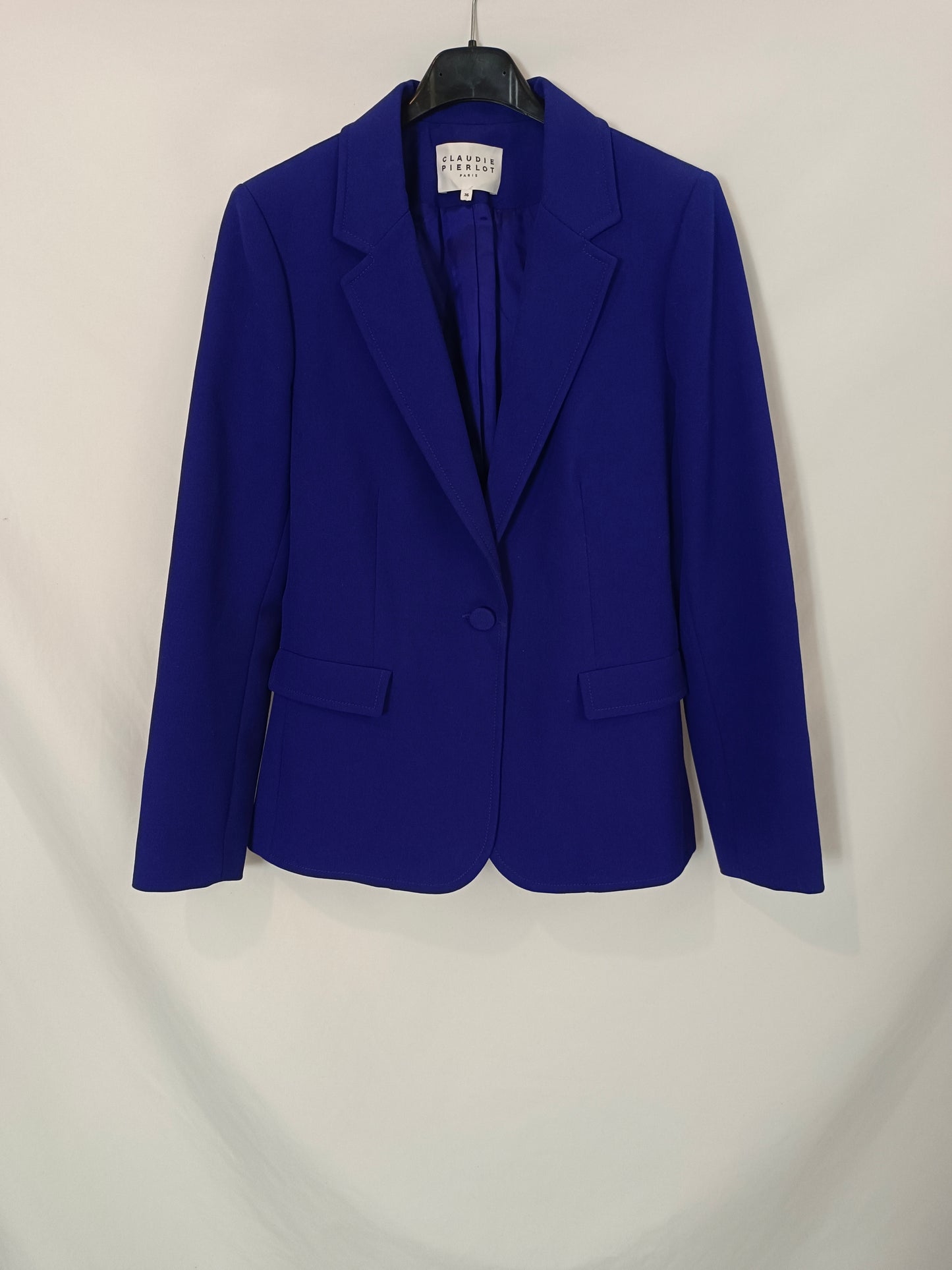 CLAUDIE PIERLOT. Blazer azul klein T.36