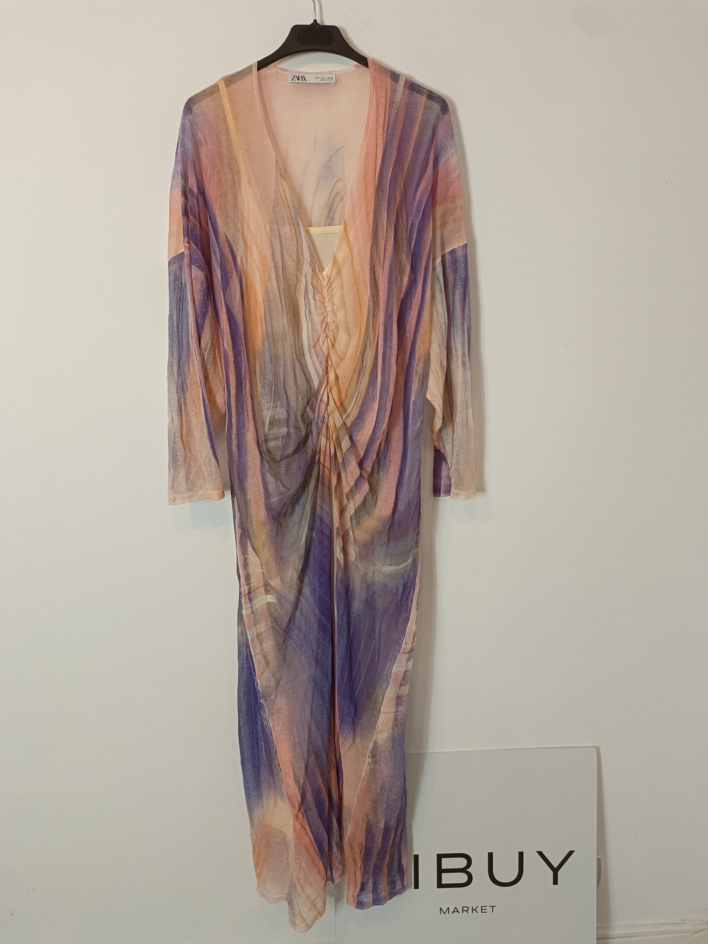 ZARA. Vestido punto tie dye T.l