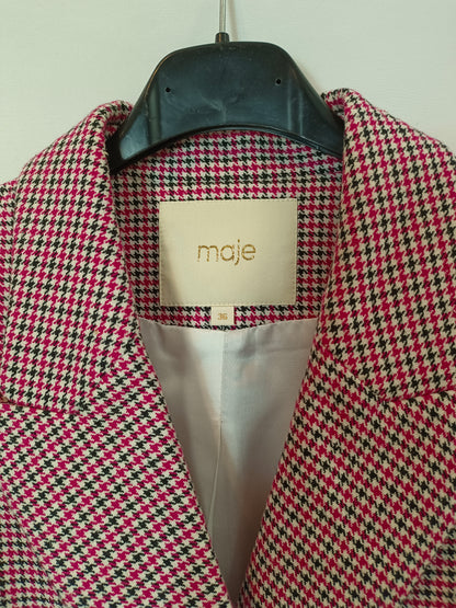 MAJE. Blazer pata de gallo T.36