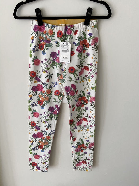 ZARA GIRLS. leggins flores T.13-14 años (xs)