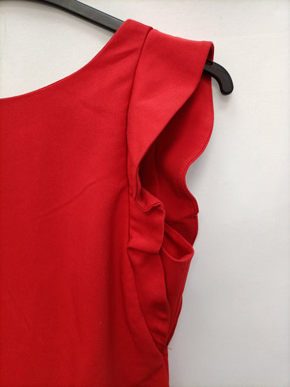 ZARA. Vestido corto rojo T. S.