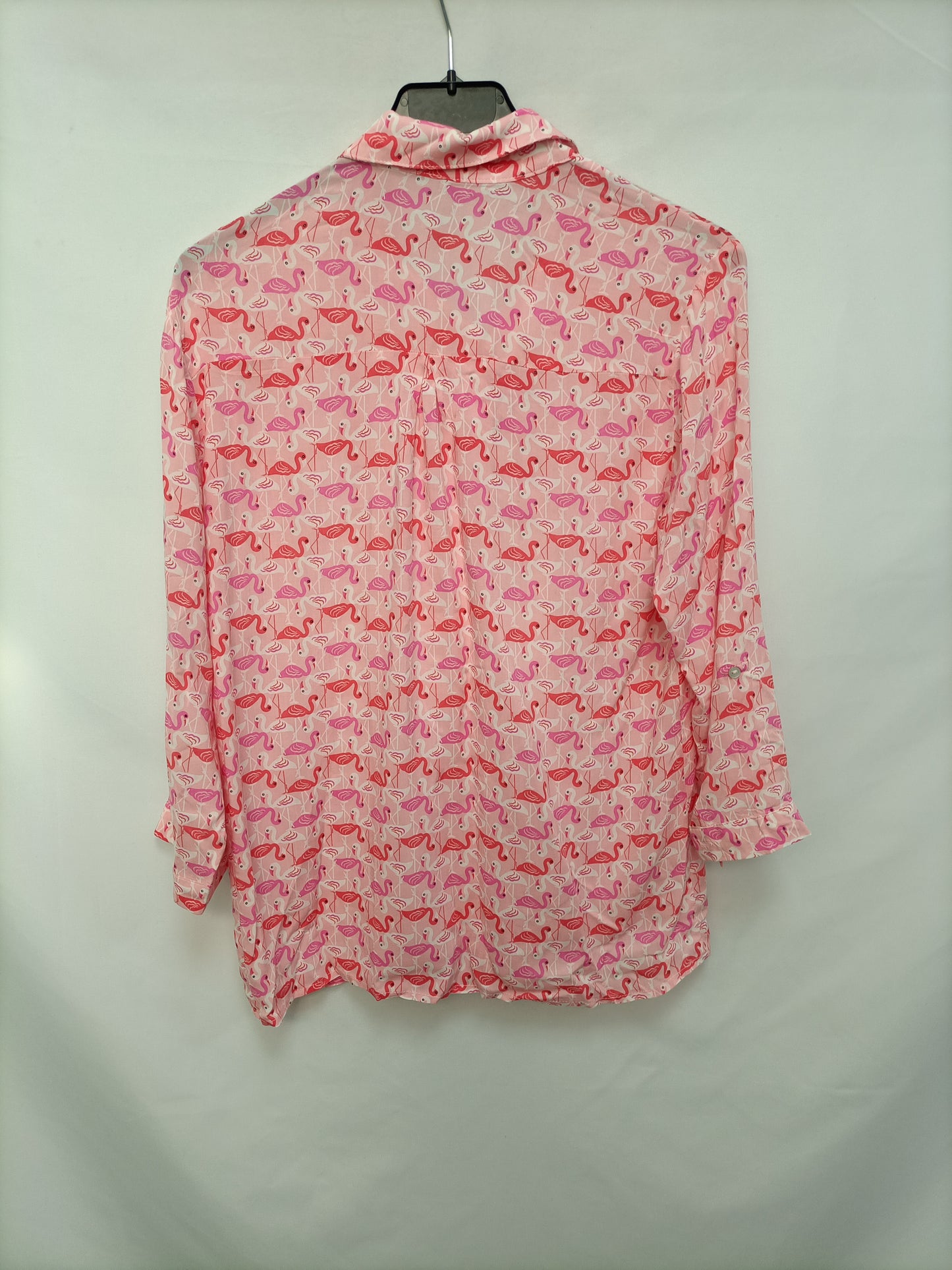 STRADIVARIUS. Blusa fluida flamencos T.s