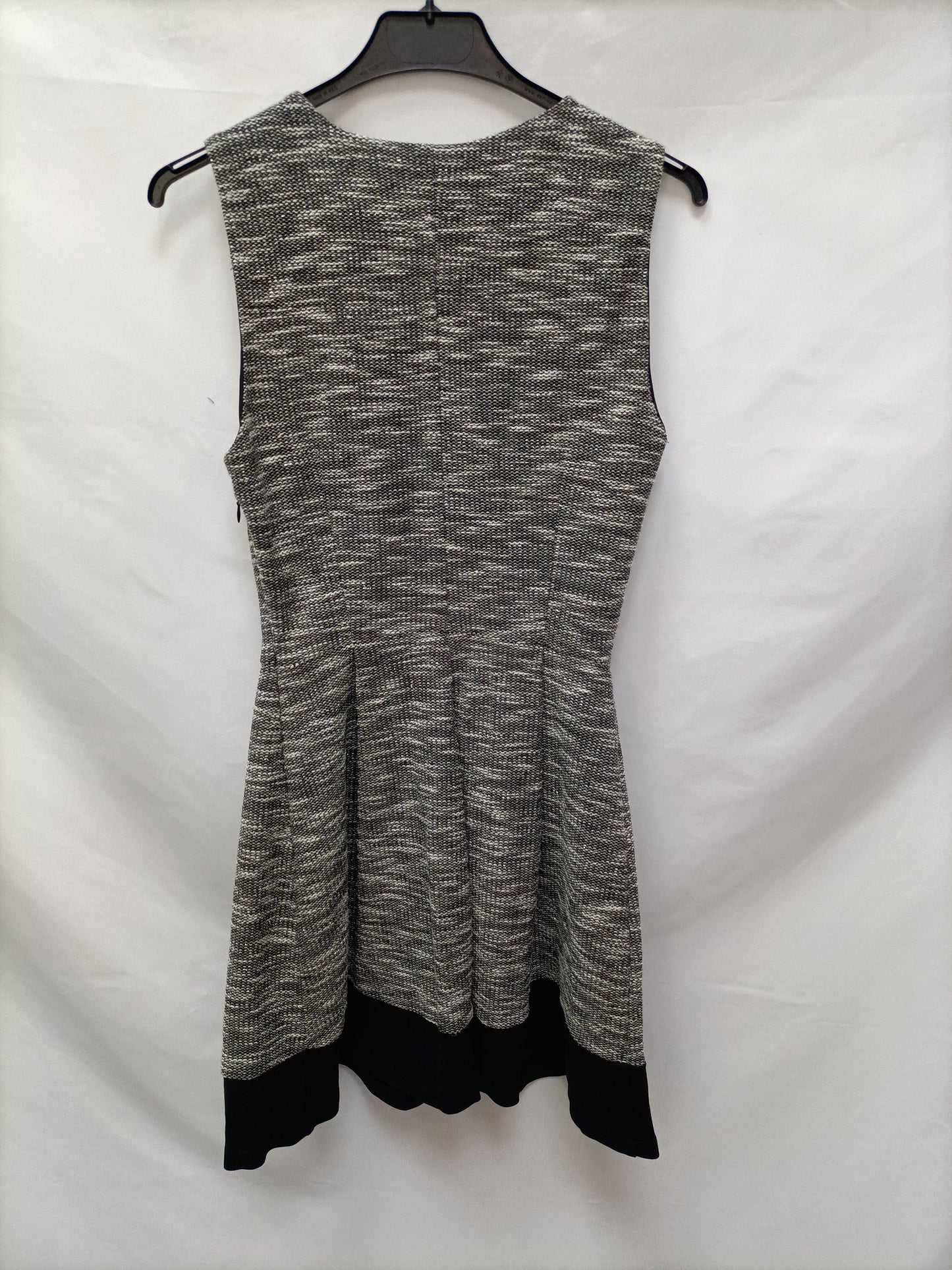 STRADIVARIUS. Vestido jaspeado gris T.s