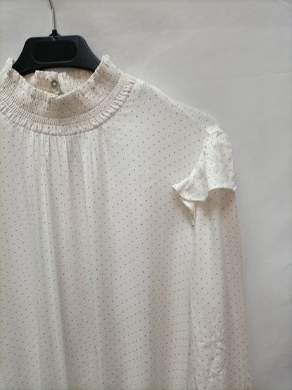 ESPRIT. Blusa blanca luanares T.s