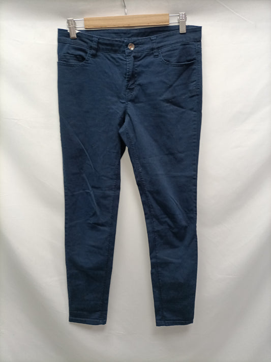 BENETTON. Pantalones azul marino T.44