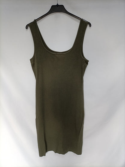 EASY WEAR. Vestido midi verde T.m