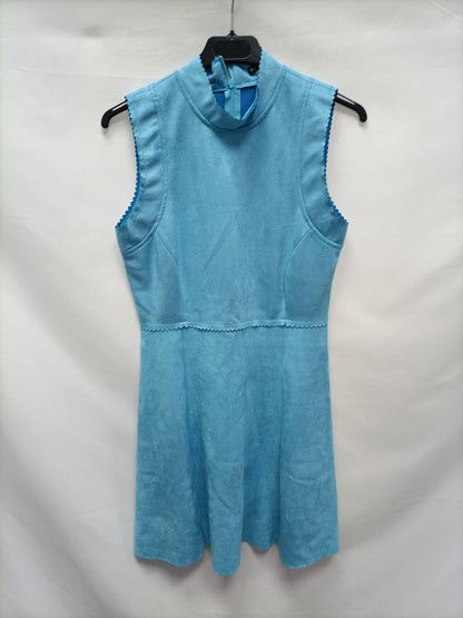 SFERA. Vestido antelina azul T.s