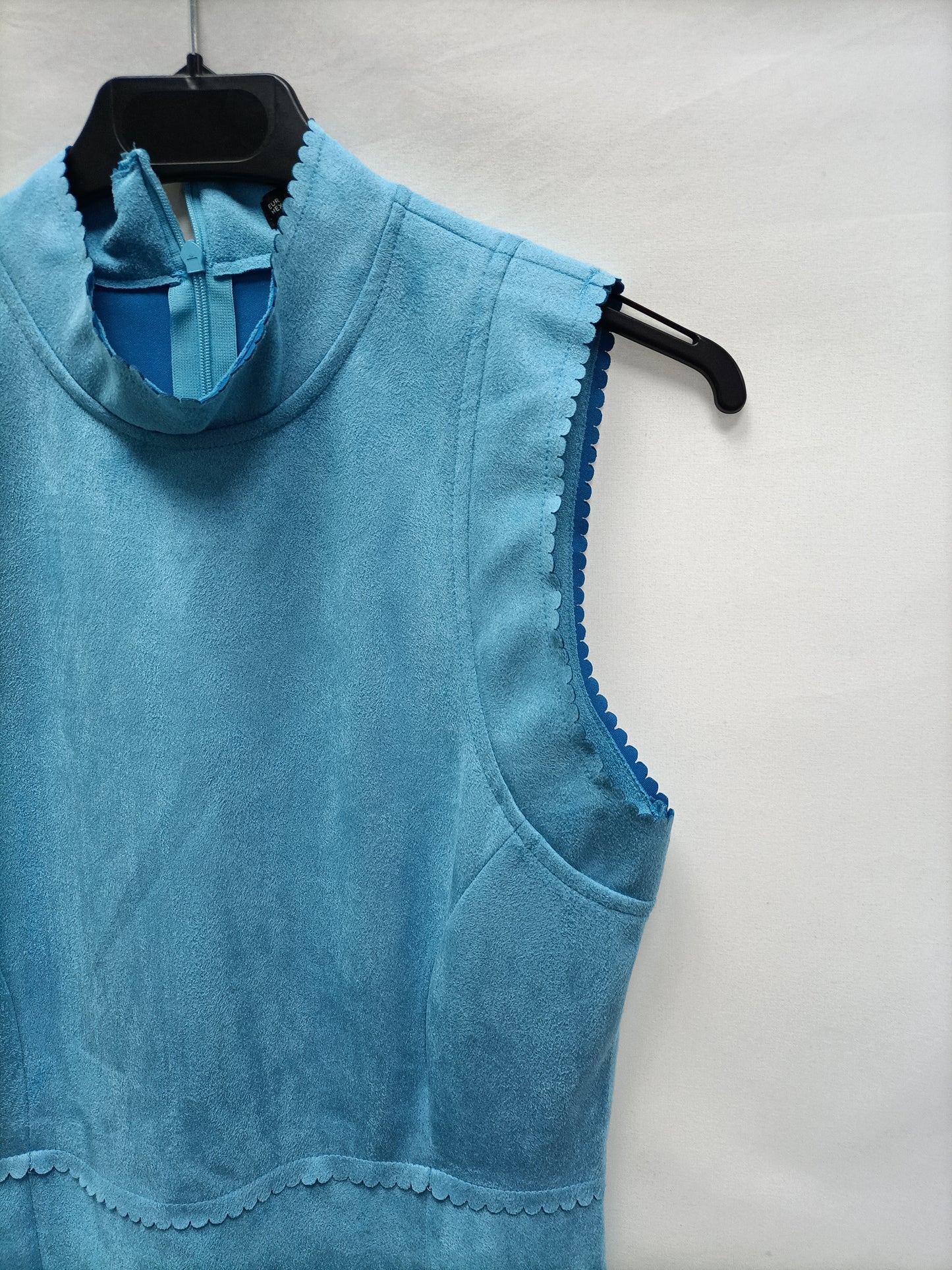 SFERA. Vestido antelina azul T.s