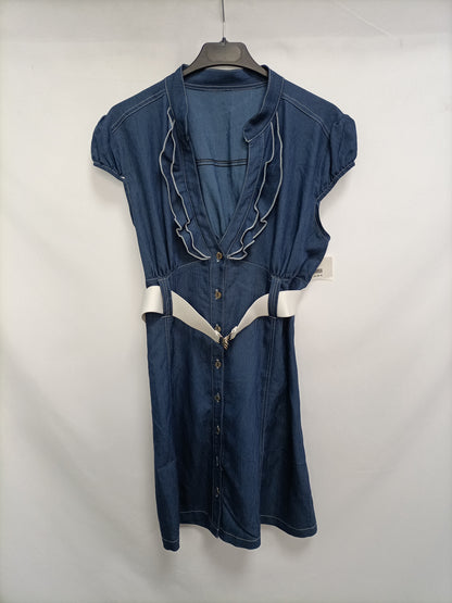 ARRIBA & ABAJO. Vestido denim fluido T.40