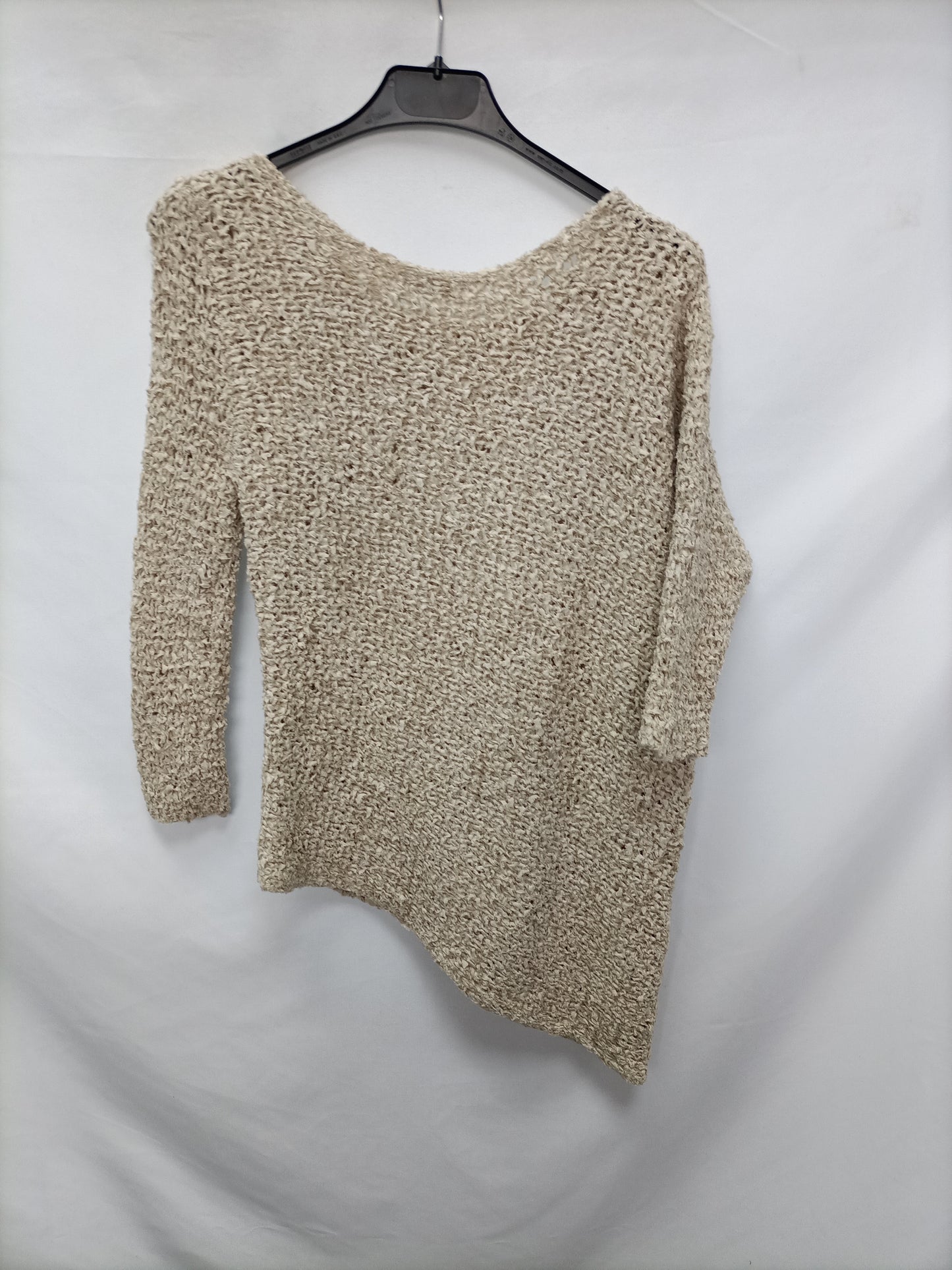 ZARA. Jersey asimétrico beige T.s