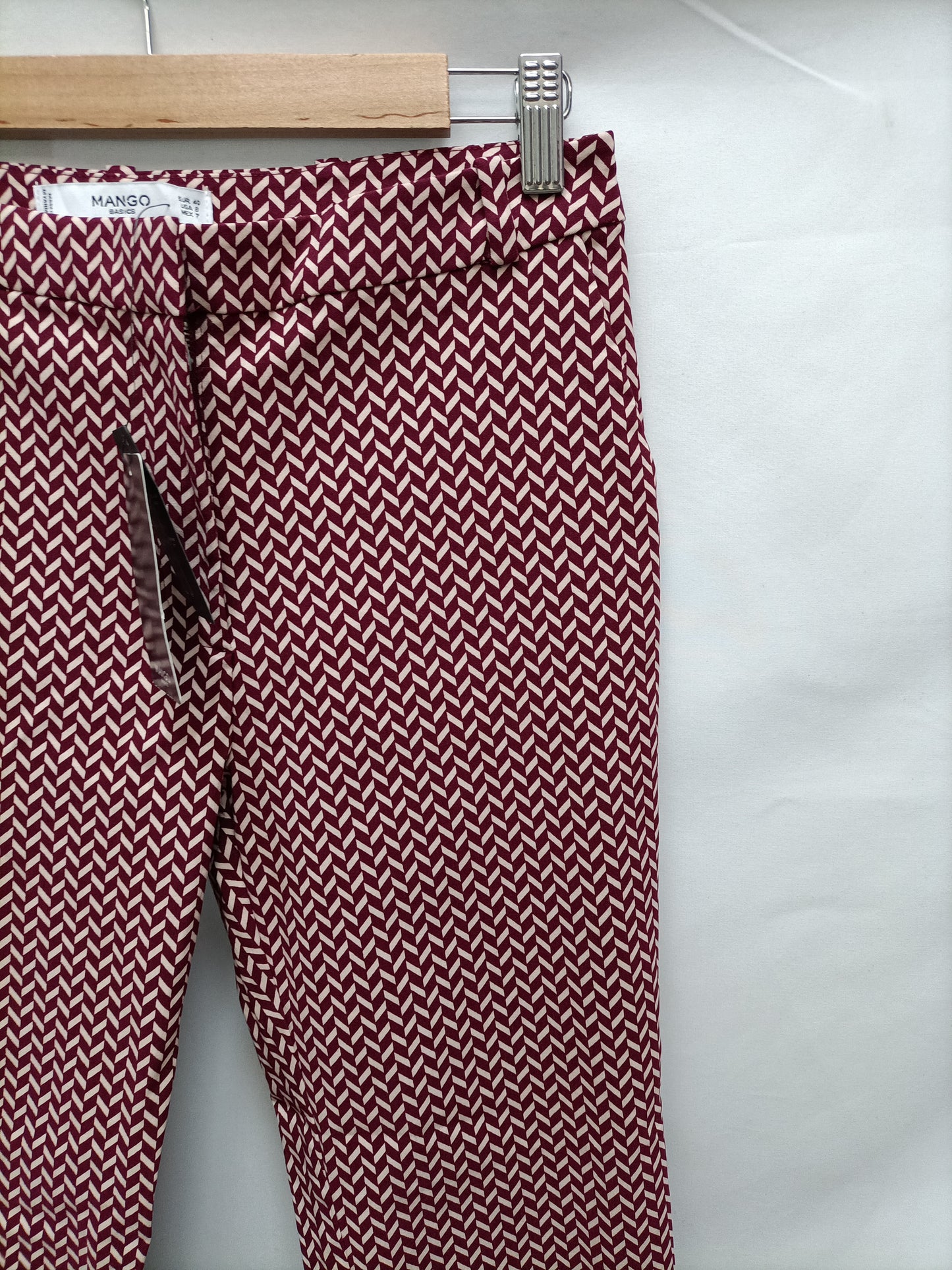 MANGO. Pantalón zara zigzag T.40