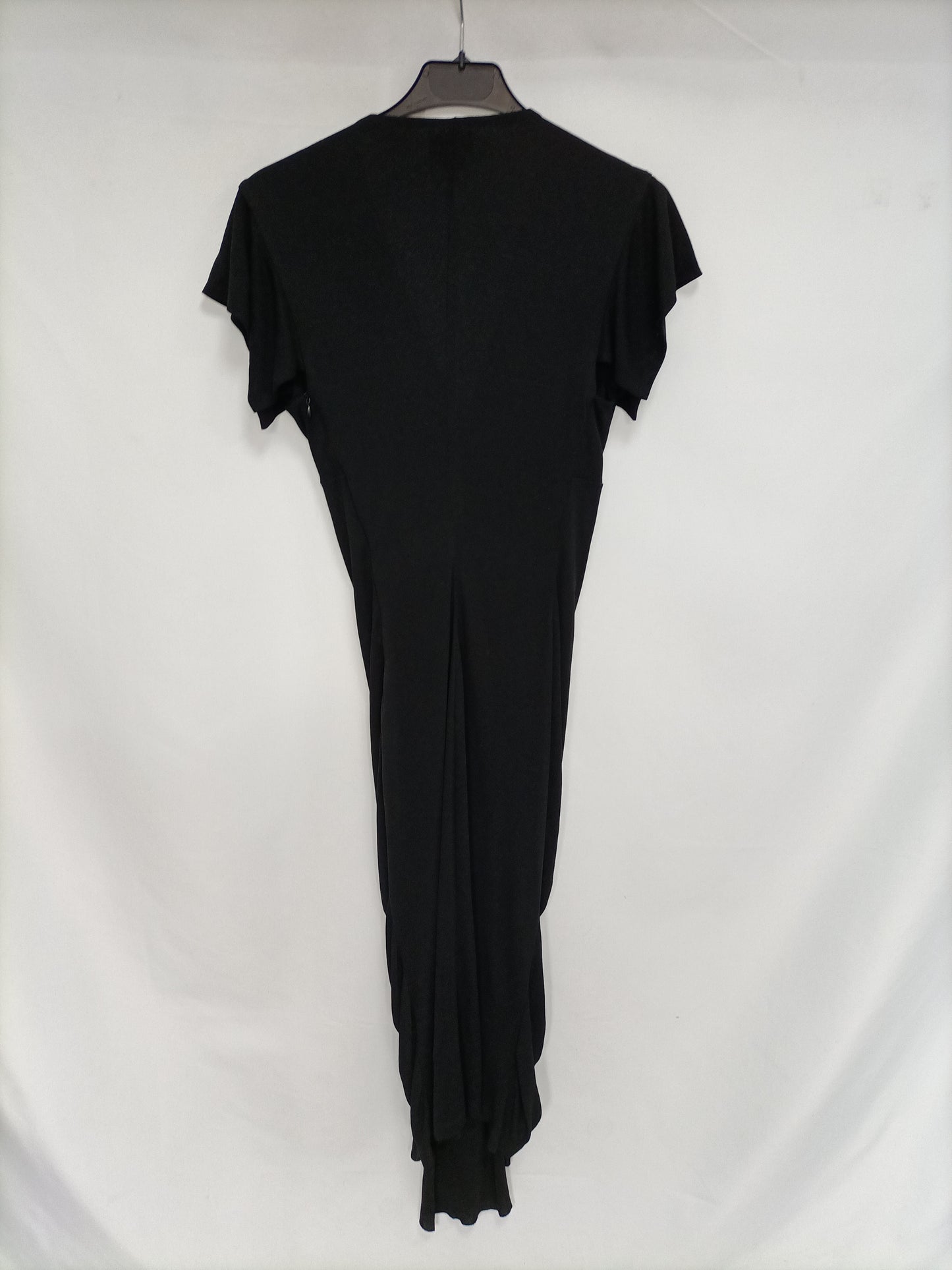 ANTONIO BERARDI. Vestido negro fruncido T.u (xs)