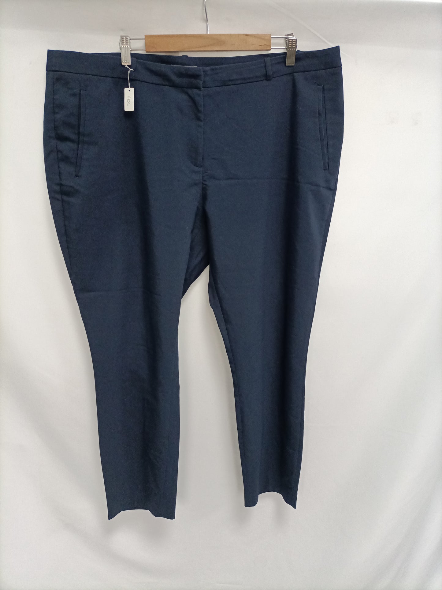 H&M. Pantalón recto azul T.54