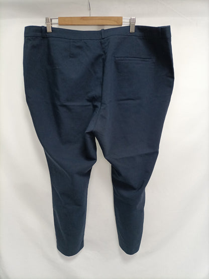 H&M. Pantalón recto azul T.54