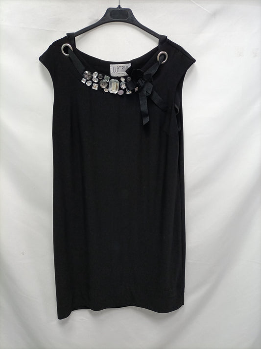 JULIAN TAYLOR.Vestido negro T.48