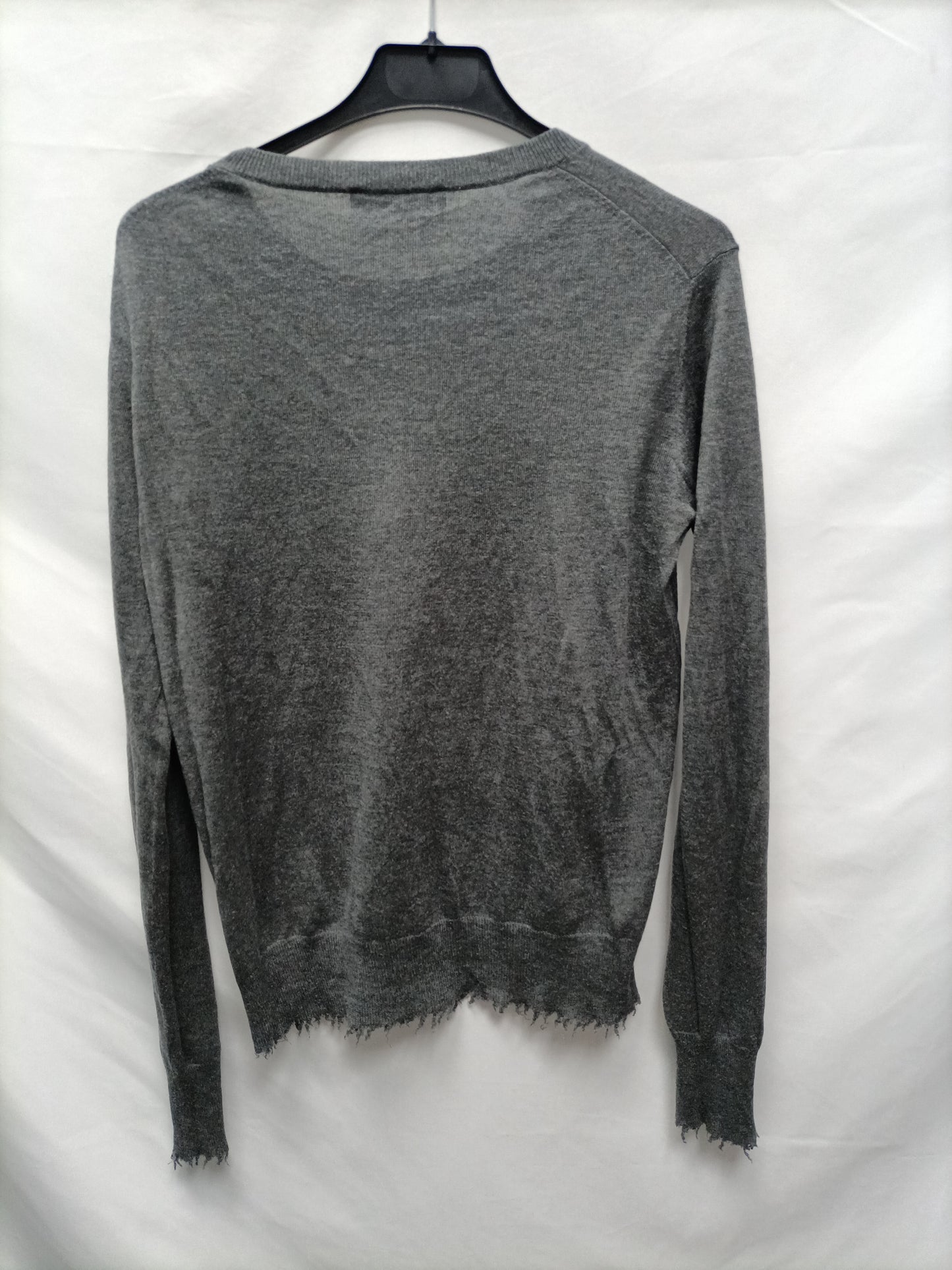 ZARA. Jersey finito gris T.m