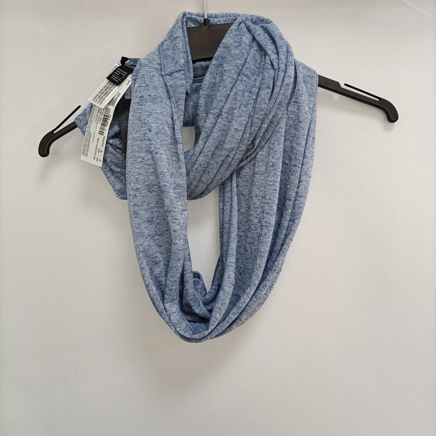 MANGO.Cuello azul lino TU