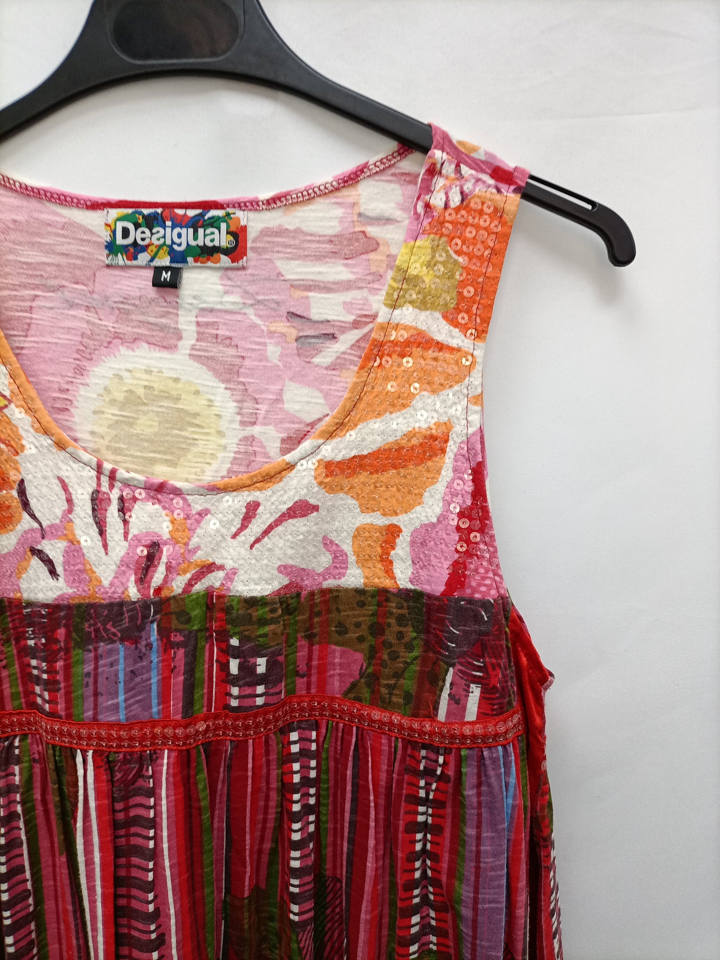 DESIGUAL.Vestido estampado colores T.m