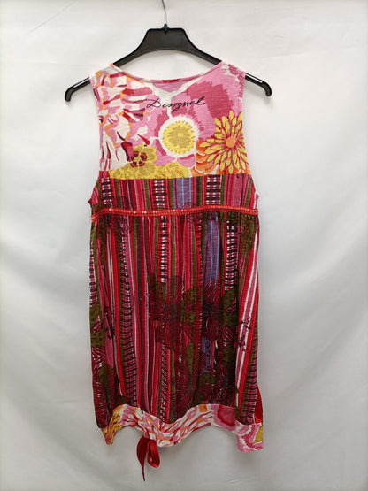 DESIGUAL.Vestido estampado colores T.m