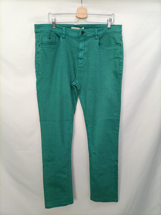 AMICHI. Pantalón verdes denim