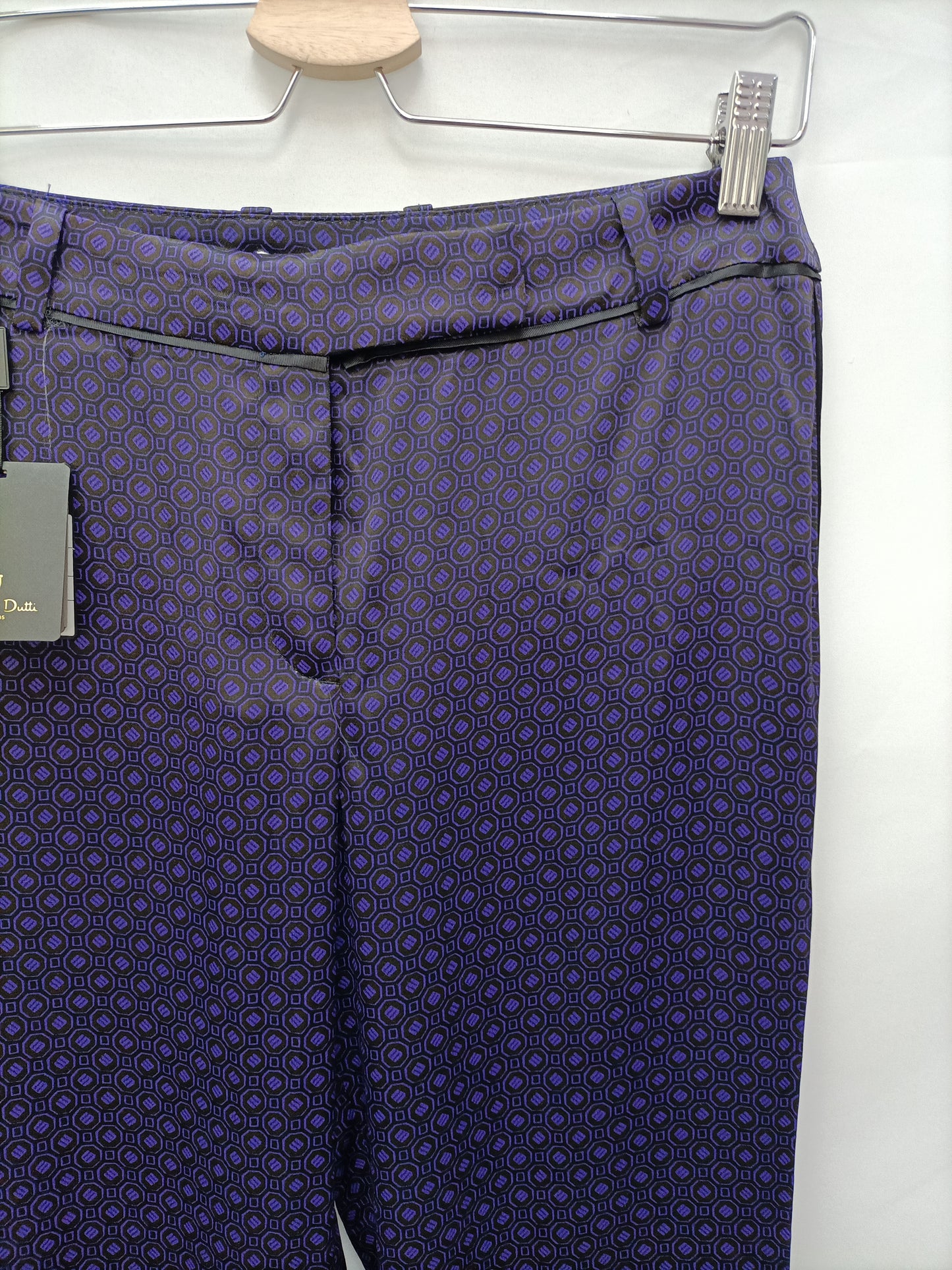 MASSIMO DUTTI . Pantalón palazzo morado T.36