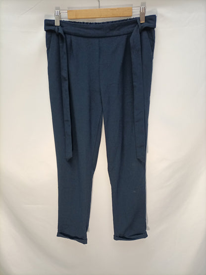 CERISE BLUE. Pantalón azul fluido  T.l