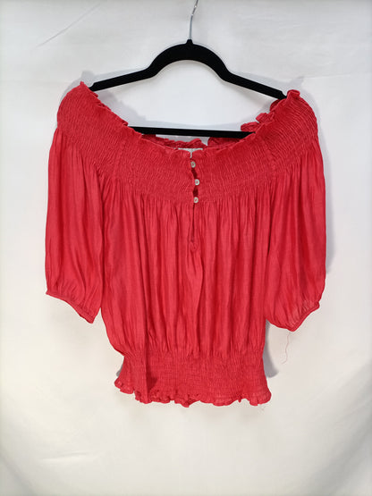 ZARA. Top coral fluido  T.M