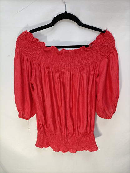 ZARA. Top coral fluido  T.M