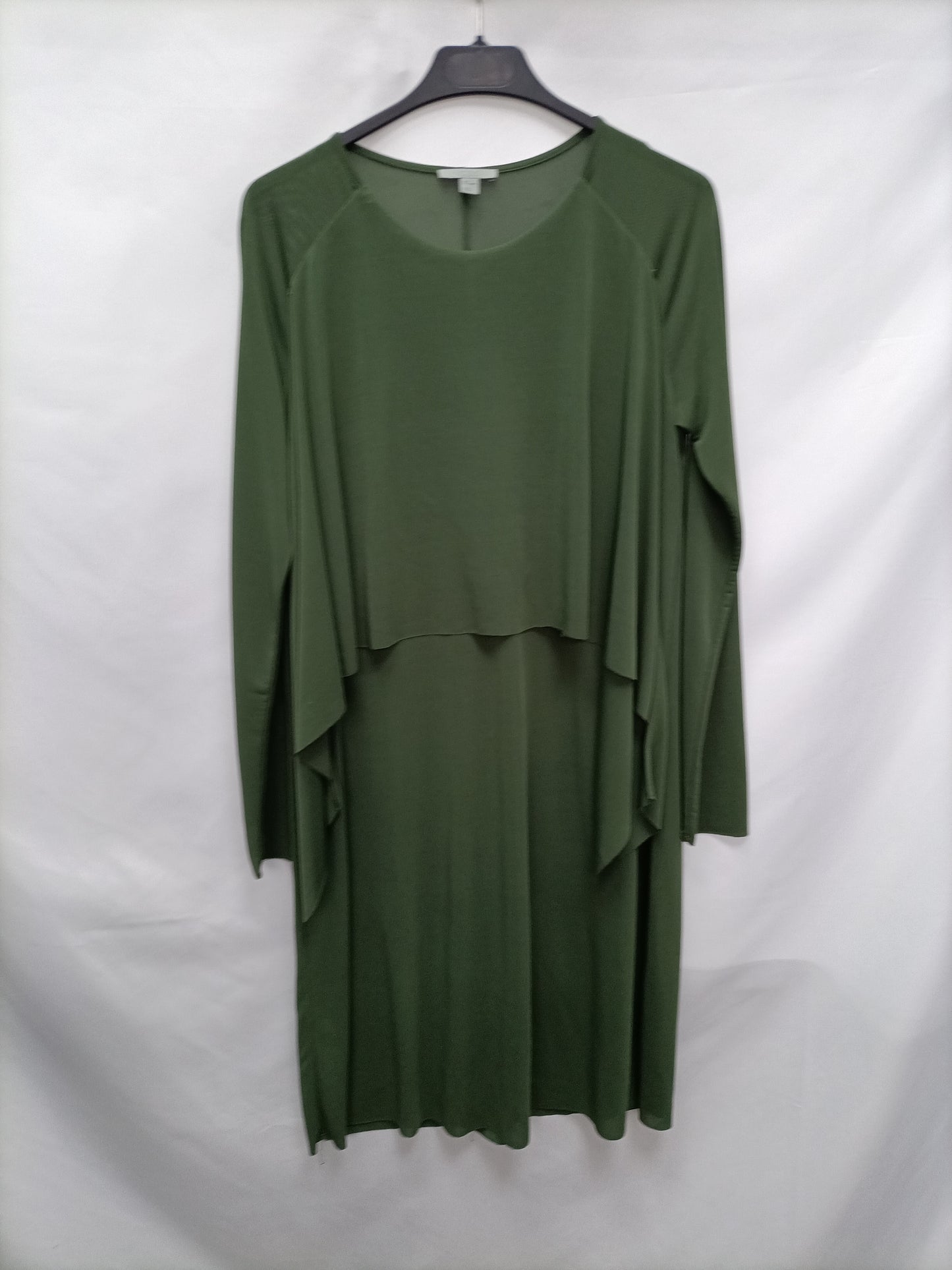 COS. Vestido verde fluido T.s