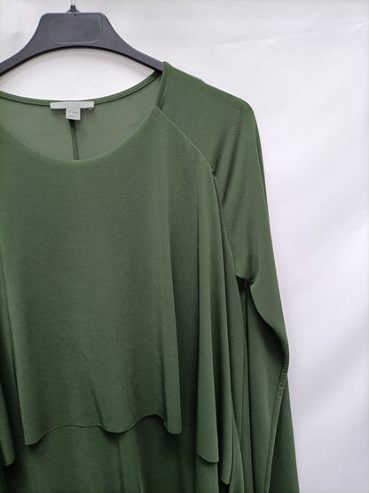 COS. Vestido verde fluido T.s