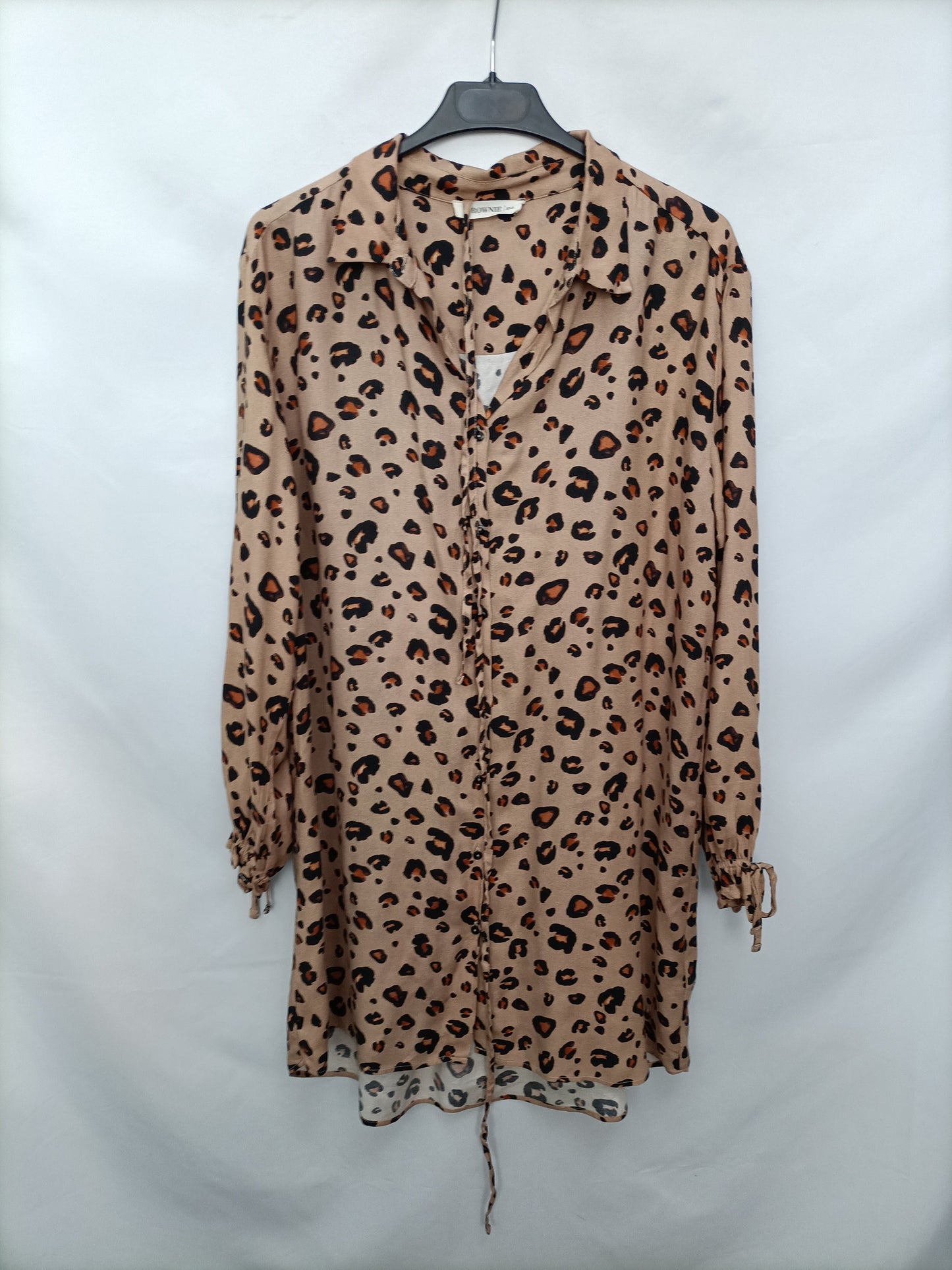 BROWNIE. Vestido camisero anima print T.xs/s