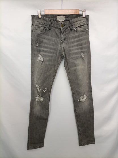 CURRENT ELLIOT. Pantalón gris rotos T.40