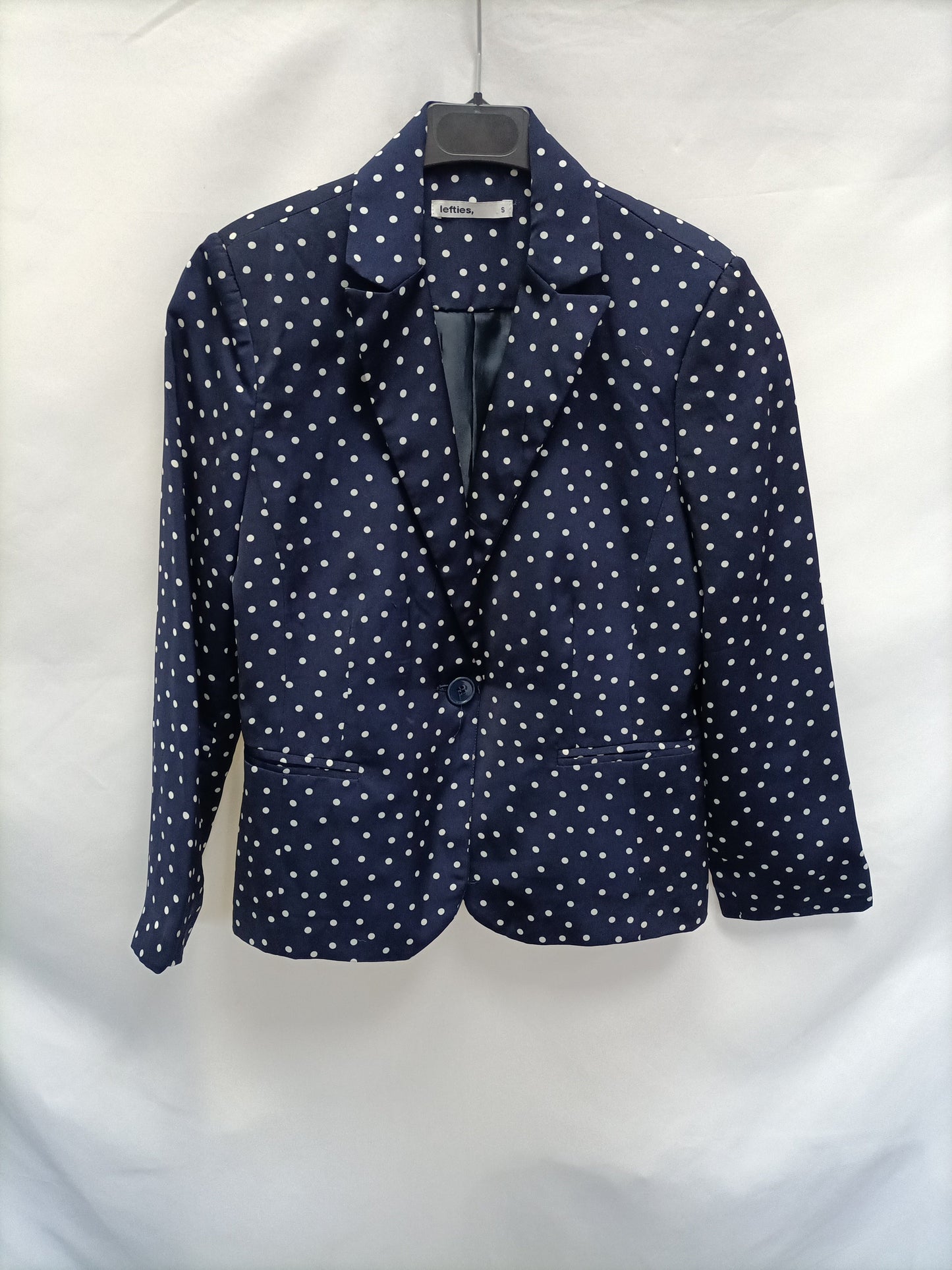 LEFTIES. Blazer azul lunaresT.s