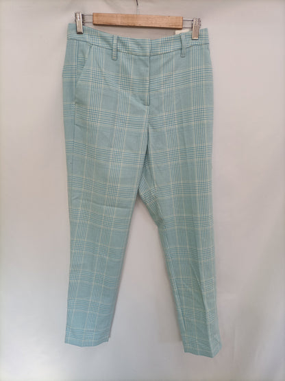 ESSENTIEL. Pantalón azul cuadros T.36