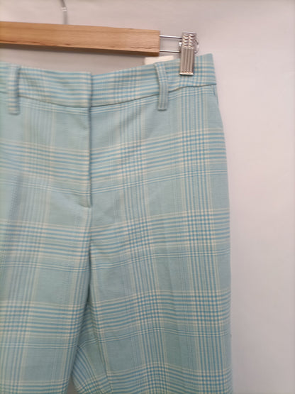 ESSENTIEL. Pantalón azul cuadros T.36