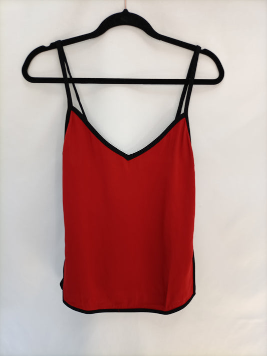 ZARA. Top fluido teja T.xs