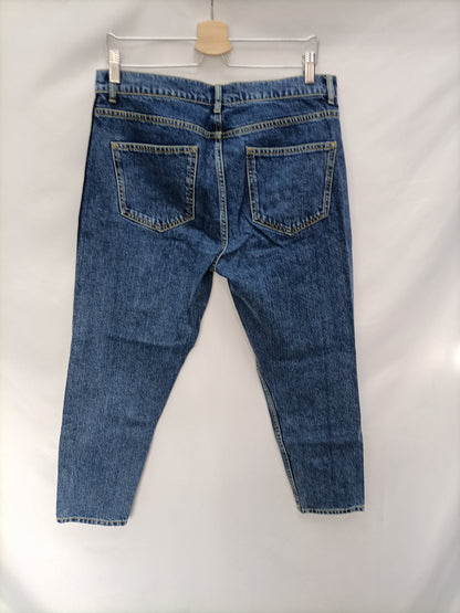 ZARA (Man). Pantalón denim raya T.40